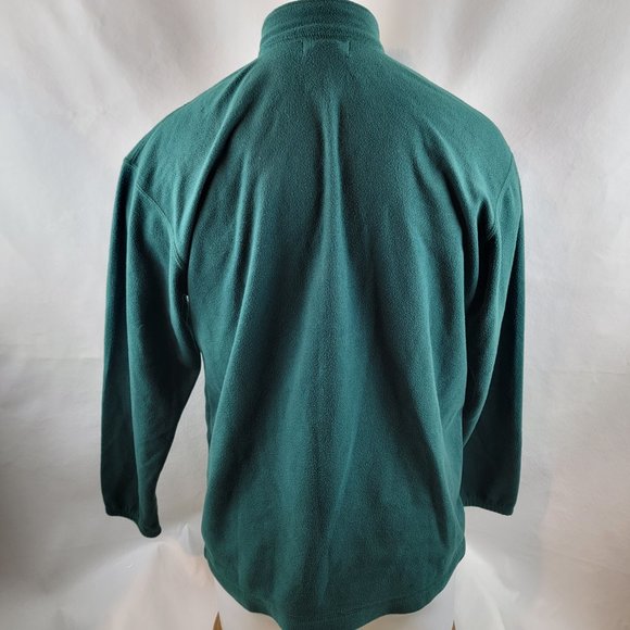 LL Bean Jacket Mens Medium Freen 1/2 Zip Fleece Maine Freeport USA Vintage Poly - Picture 5 of 7